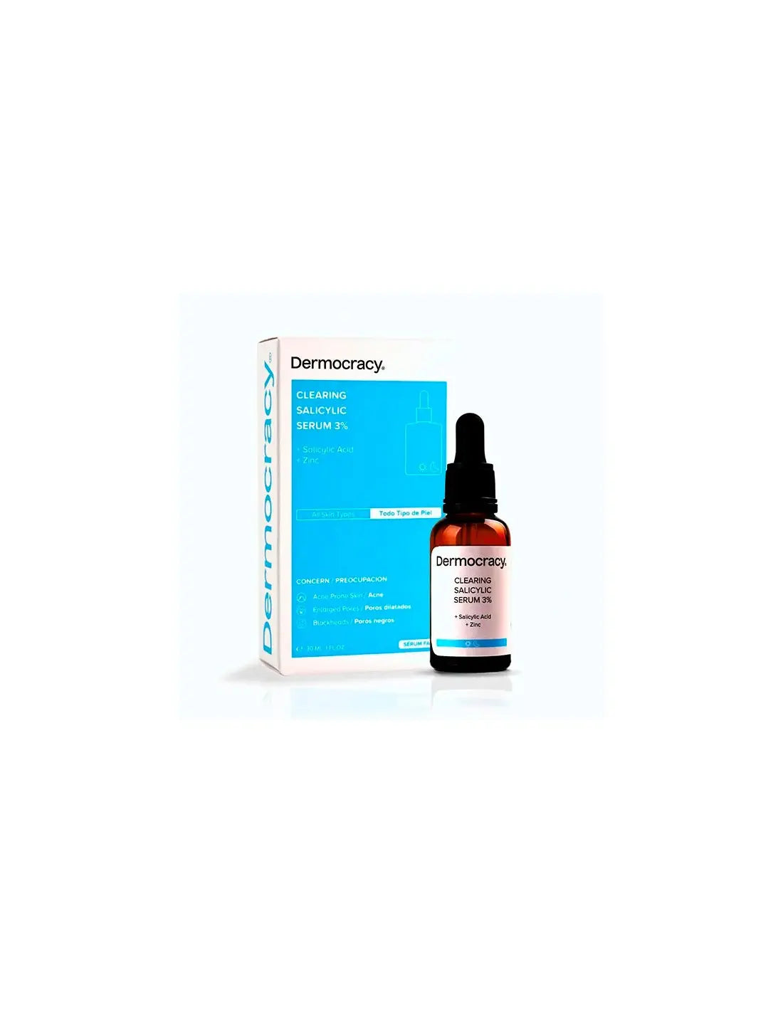 Dermocracy 2 Ácido Salicílico 1 Zinc Sérum Facial 30ml Jag Couture London - New York