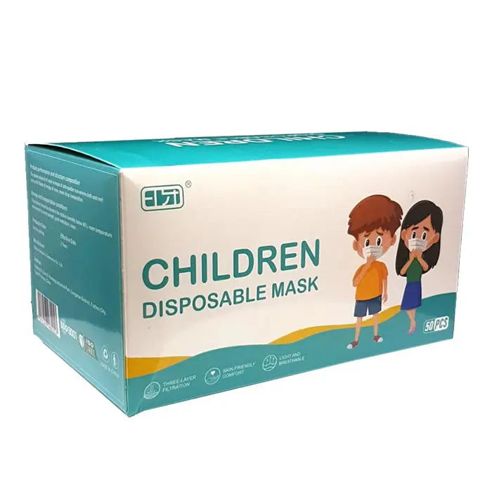 Disposable Blue Kids Face Masks 50 units Jag Couture London - New York