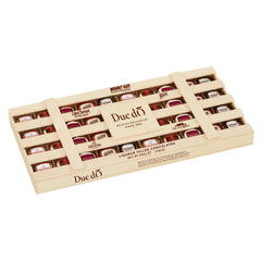 Duc d'O wooden crate of assorted liqueur filled chocolates with sugar crust Jag Couture London - New York