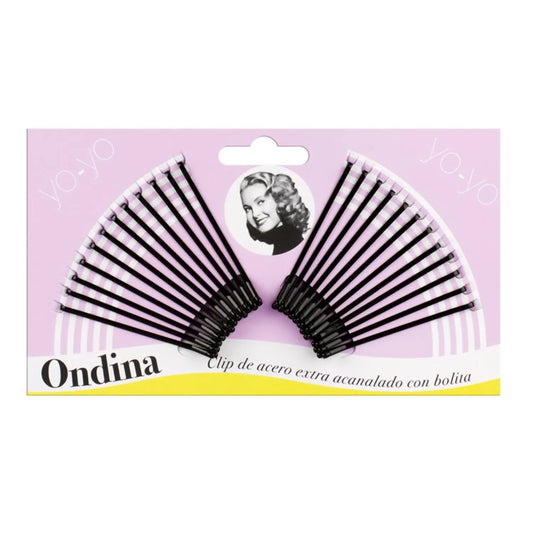 Eurostil Acanalado Clips Acero Con Bolita Negra 50mm Pack 1un Jag Couture London - New York