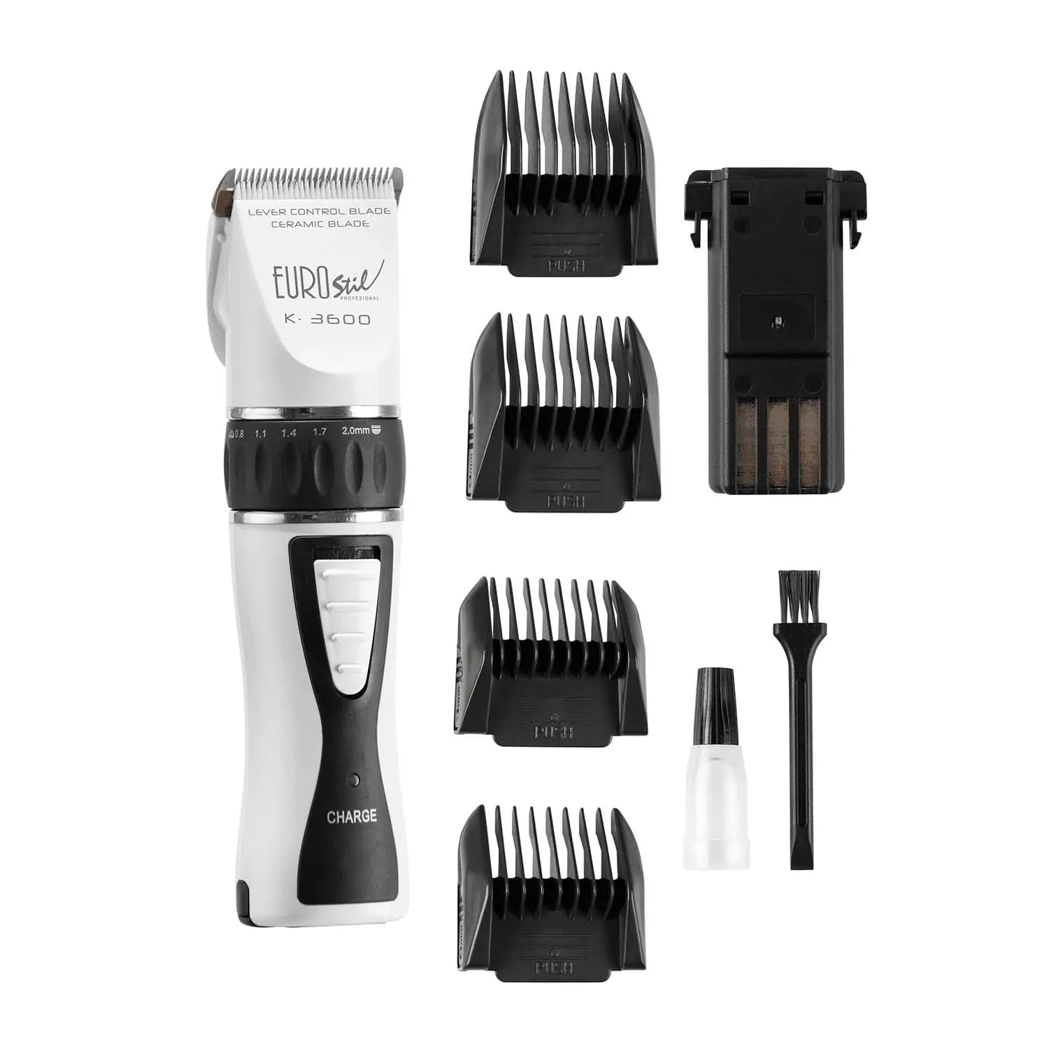 Jag Couture London - New York Eurostil Electrica K3600 Ceramico Recargable Maquina Cortapelo Cabello Gris 5w 1un