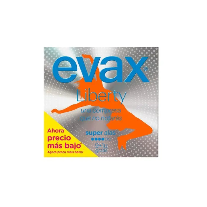 Jag Couture London - New York Evax Liberty Super With Wings Sanitary Towels 9+1 Units