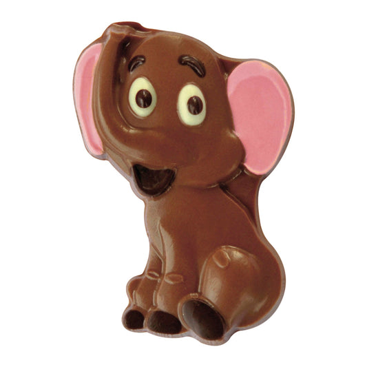 Eddie the elephant - decorated solid milk chocolate - appr 44pcs