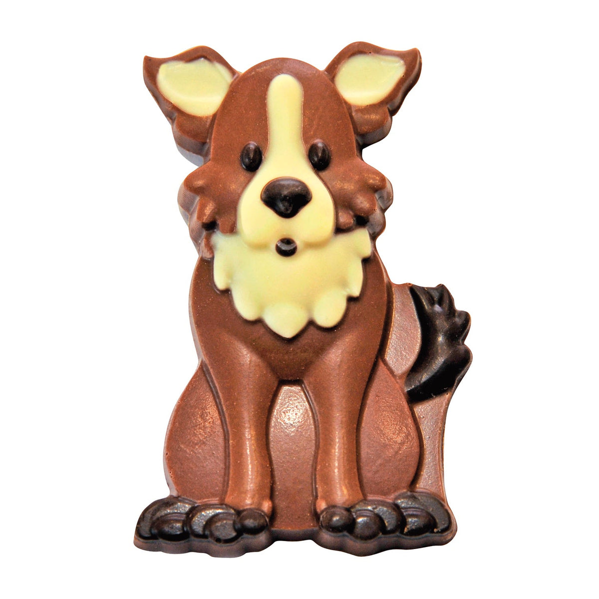 Shep the sheepdog - decorated solid milk chocolate - appr 37pcs