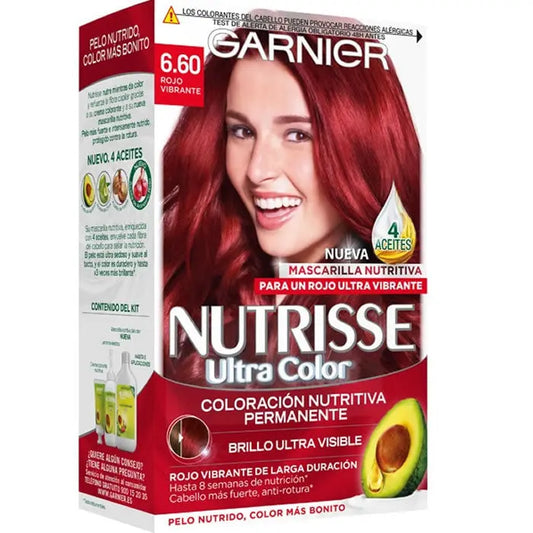 Garnier Tinte Pelo Nutrisse 6,60 Rojo Intenso - Jag Couture London - New York