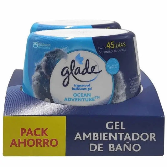 Glade Fraganced Bathroom Gel Ocean Aventure 2 Pieces Jag Couture London - New York