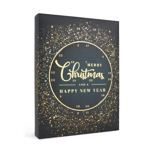 Jag Couture London - New York Glitter Christmas circle design empty advent calendar - 24 choc 192 x 32.5 x 252mm