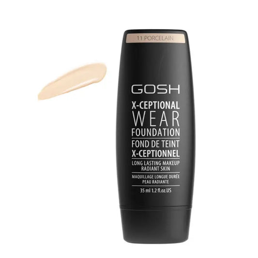 Gosh X-Ceptional Wear Foundation Long Lasting Makeup 11 Porcelain 35ml Jag Couture London - New York