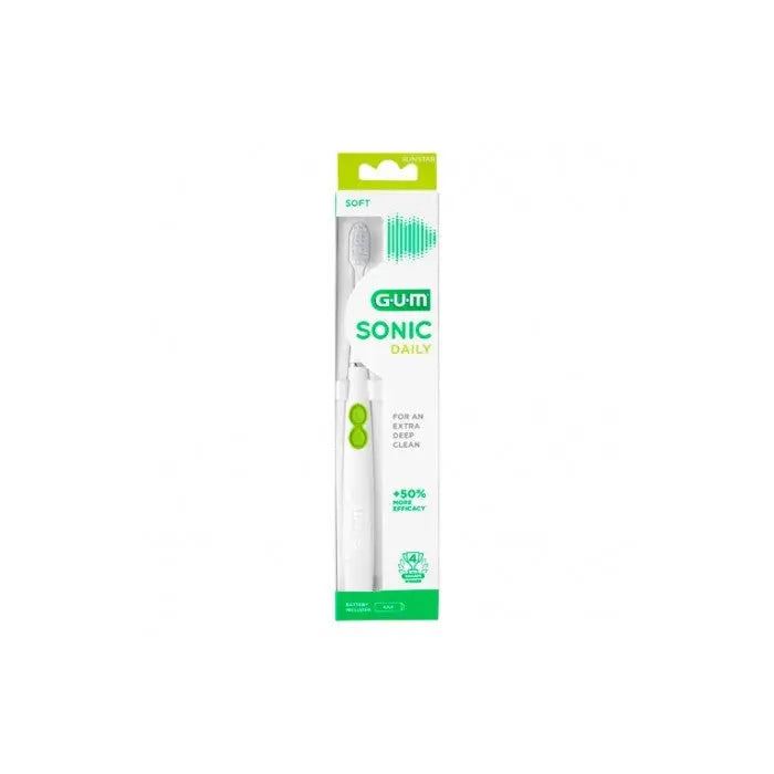 Gum Sonic Daily Battery Powered White Brush Jag Couture London - New York