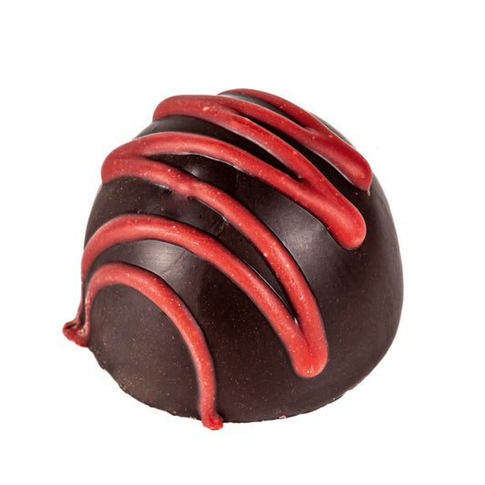 Cherry Fruit Cream - flavoured fondant cream in dark chocolate 13g