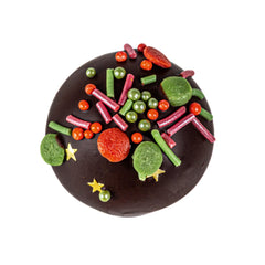 Christmas Pudding truffle balls - flavoured oatmilk ganache in dark chocolate 12.8g