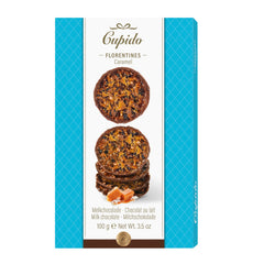 Cupido milk chocolate caramel flavoured florentines