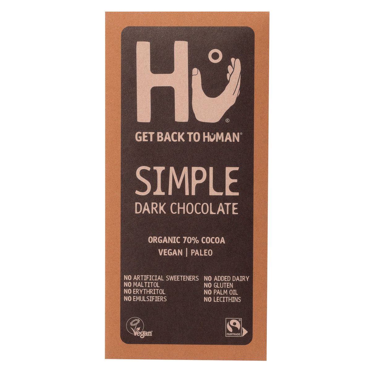 Hu Simple Dark 70% cocoa chocolate bar