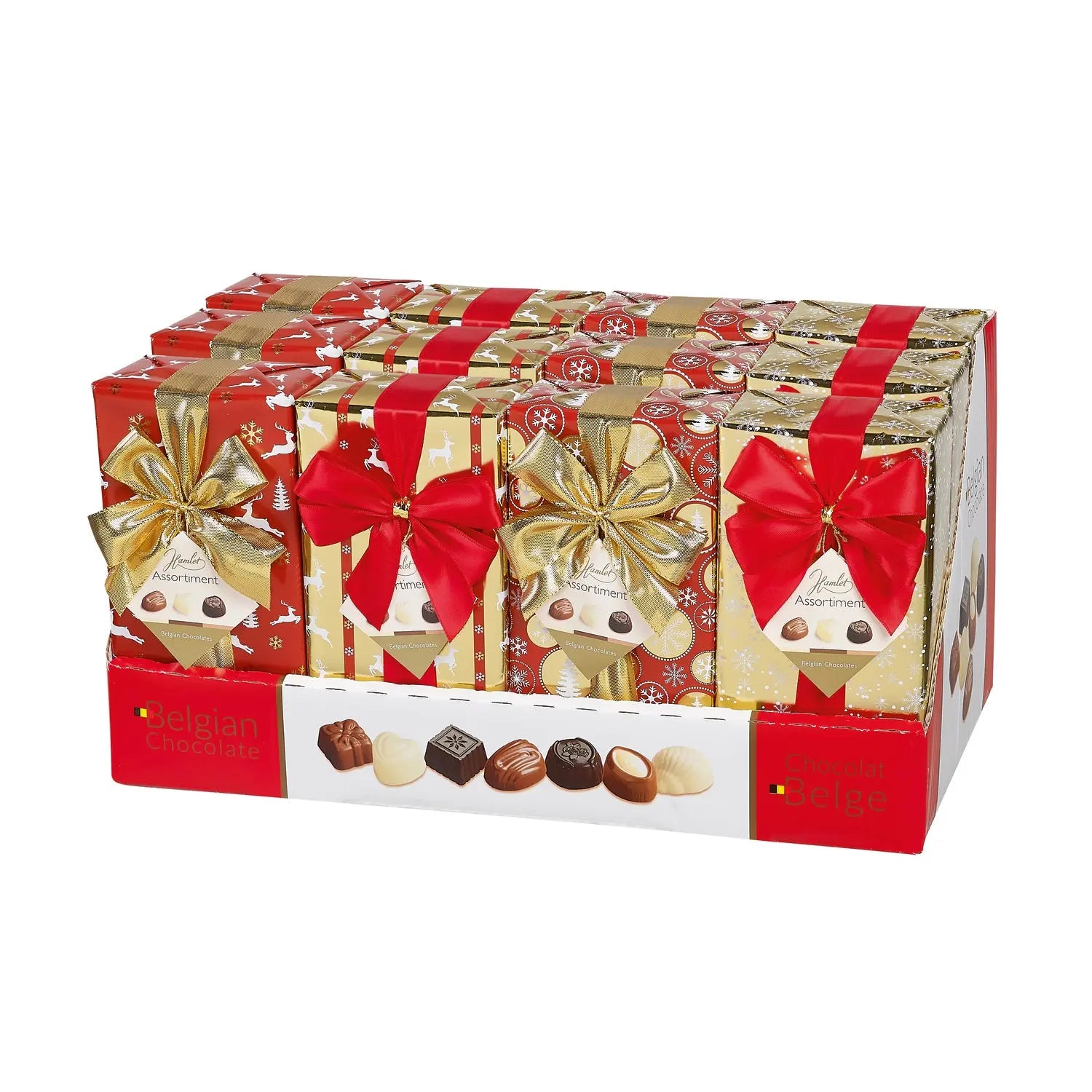 Hamlet Xmas Line wrapped gift box of assorted chocolates Jag Couture London - New York