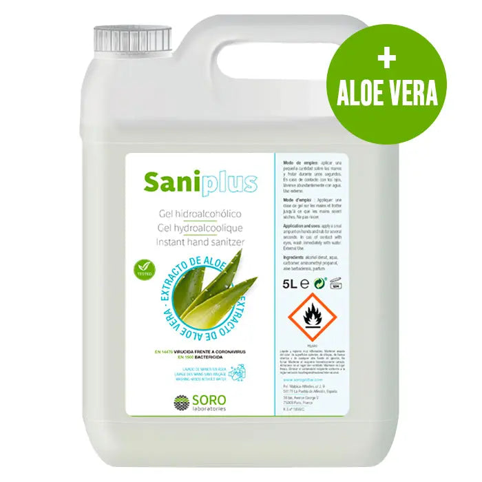 Hydroalcoholic Hand Gel Sanitizer With Aloe Vera 5 Litres Jag Couture London - New York