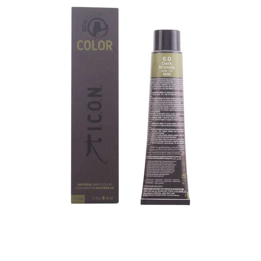 Icon Ecotech Color Natural Hair Color 6 Dark Blonde 60ml Jag Couture London - New York