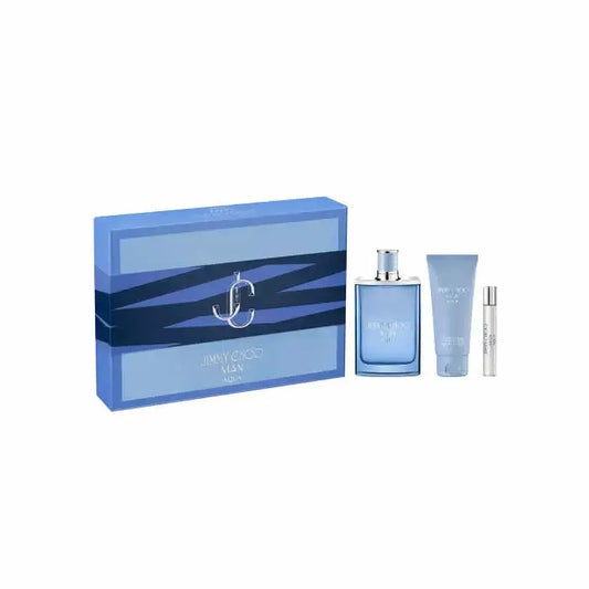 Jimmy Choo Man Aqua Eau De Toilette Spray 100ml Set 3 Pieces Jag Couture London - New York