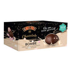 Baileys bombe - trio of dark chocolate with mini marshmallows inside