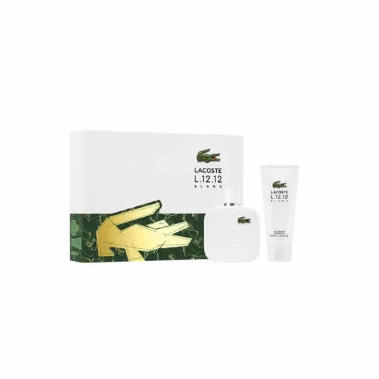 Lacoste L.12.12 Blanc Men Eau De Toilette Spray 100ml Set 2 Pieces Jag Couture London - New York