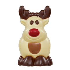 Hollow milk and white chocolate decorated mini Rudolphs - 9cm (12 of each)