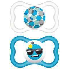 Mam Baby Air 6+ Blue Silicone Soother 2U Jag Couture London - New York