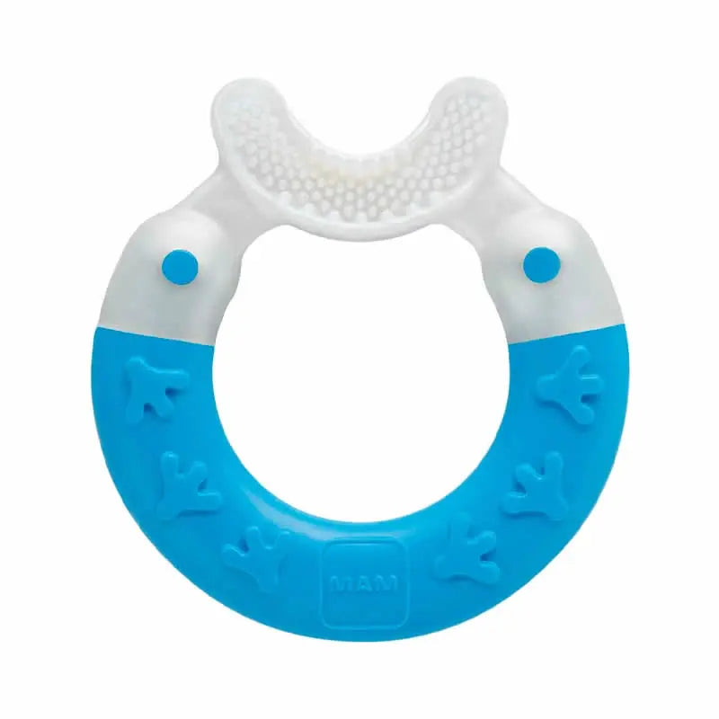 Mam Bite&amp;Brush Teether Blue Jag Couture London - New York