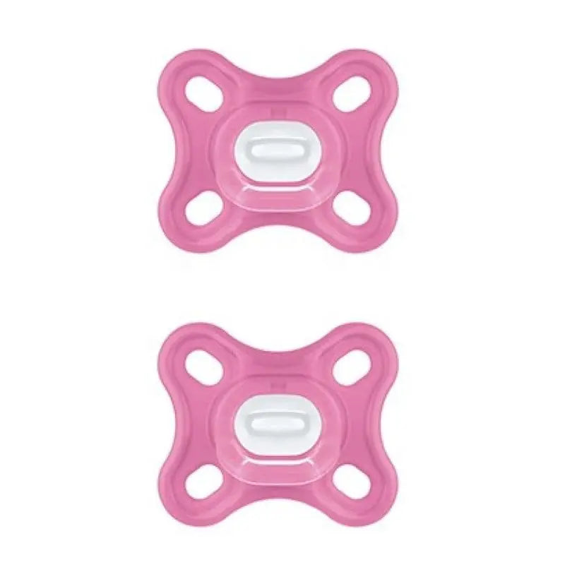 Jag Couture London - New York Mam Comfort Pacifier 100% Silicone Pink With Sterilizing Box 2 Units