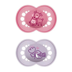 Jag Couture London - New York Mam Original Pure Silicone Pacifier +16 Months Pink/Lilac 2 Units