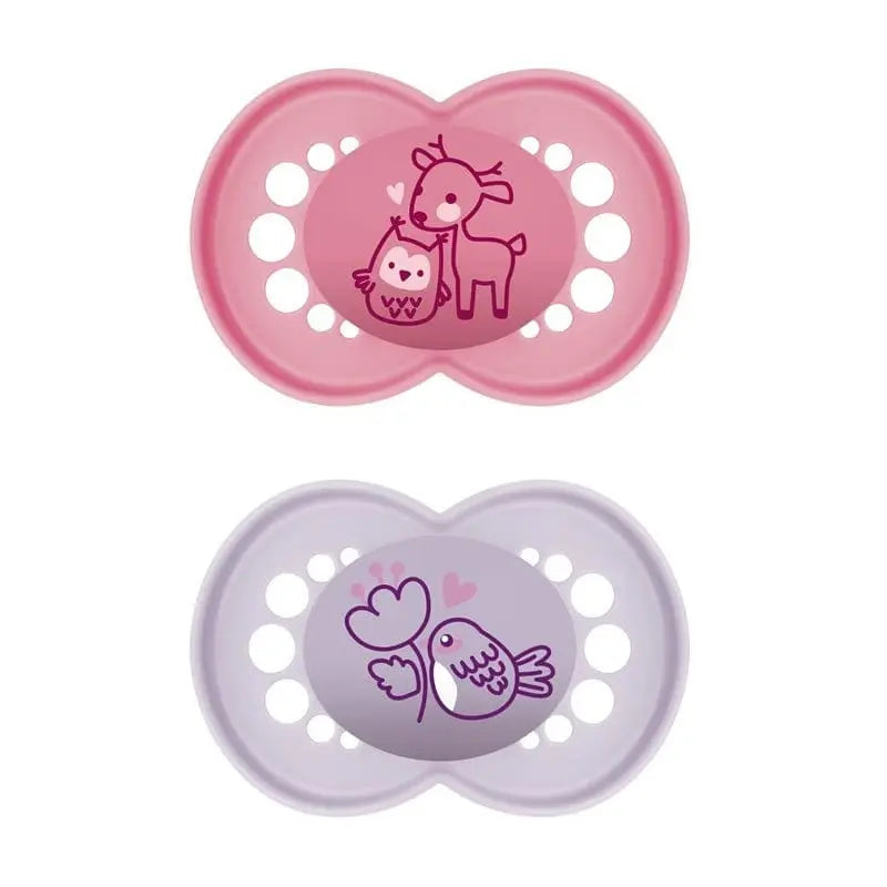 Jag Couture London - New York Mam Original Pure Silicone Pacifier +6 Months Pink/Purple - 2 Units