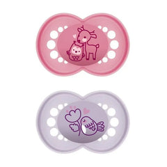 Jag Couture London - New York Mam Original Pure Silicone Pacifier +6 Months Pink/Purple - 2 Units