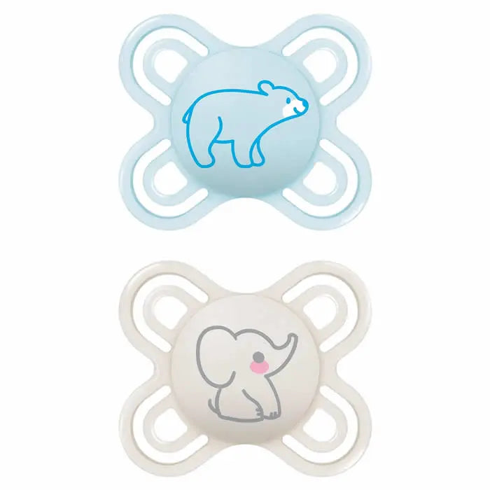 Mam Pacifier Perfect 16+ Silicone 2 Units Blue Jag Couture London - New York
