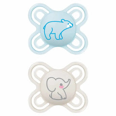 Mam Pacifier Perfect 16+ Silicone 2 Units Blue Jag Couture London - New York