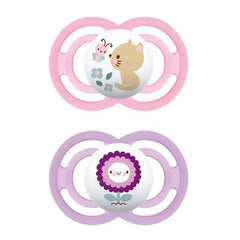 Mam Perfect +6M Silicone Pacifier Pink/Purple 2 Units Jag Couture London - New York