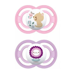 Jag Couture London - New York Mam Perfect +6M Silicone Pacifier Pink/Purple 2 Units