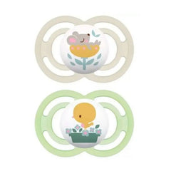 Mam Perfect +6M Silicone Pacifier Yellow/Green 2 Units Jag Couture London - New York