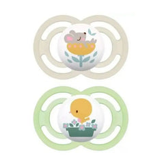 Jag Couture London - New York Mam Perfect +6M Silicone Pacifier Yellow/Green 2 Units