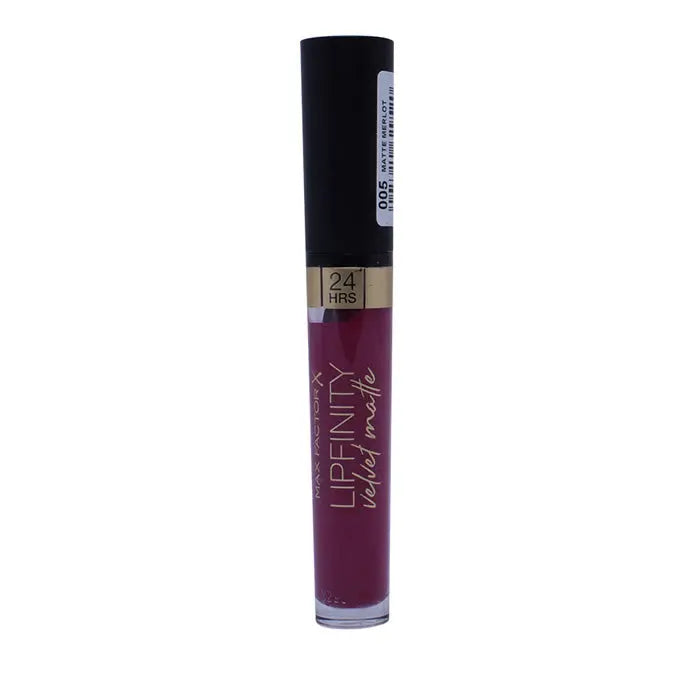 Max Factor Lipfinity Velvet Matte 005 Matte Merlot Jag Couture London - New York
