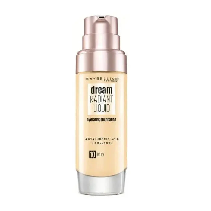 Maybelline Dream Satin Liquid Foundation &amp; Serum 10 Ivory 30ml Jag Couture London - New York