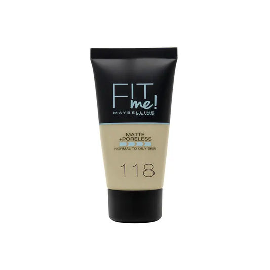 Maybelline Fit Me Matte + Poreless Foundation 118 Nude 30ml Jag Couture London - New York