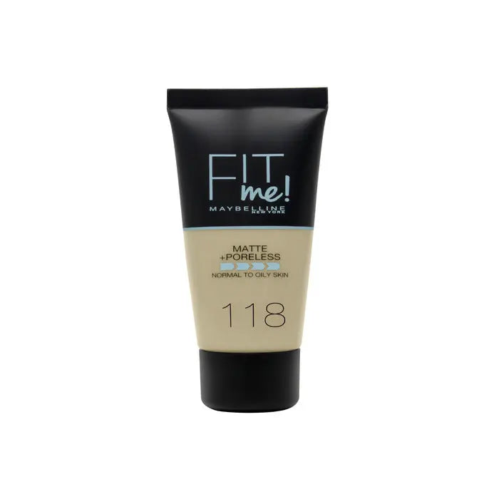 Maybelline Fit Me Matte + Poreless Foundation 118 Nude 30ml Jag Couture London - New York