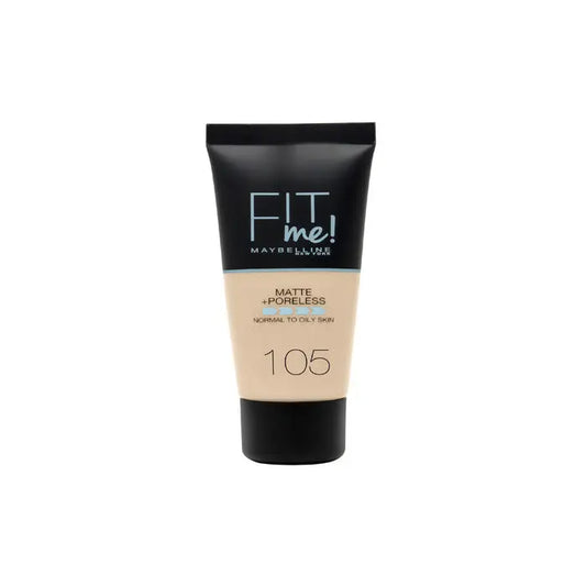 Maybelline Fit Me Matte &amp; Poreless Foundation 105 Natural Ivory Jag Couture London - New York