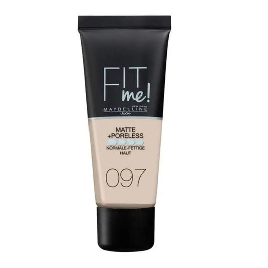 Maybelline Fit Me Matte &amp; Poreless Foundation 97 Natural Porcelain 30ml Jag Couture London - New York