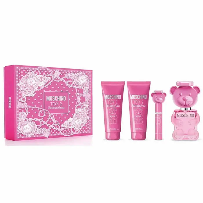 Moschino Toy 2 Bubblegum Eau de Toilette Spray 100ml Set 4 Pieces Jag Couture London - New York