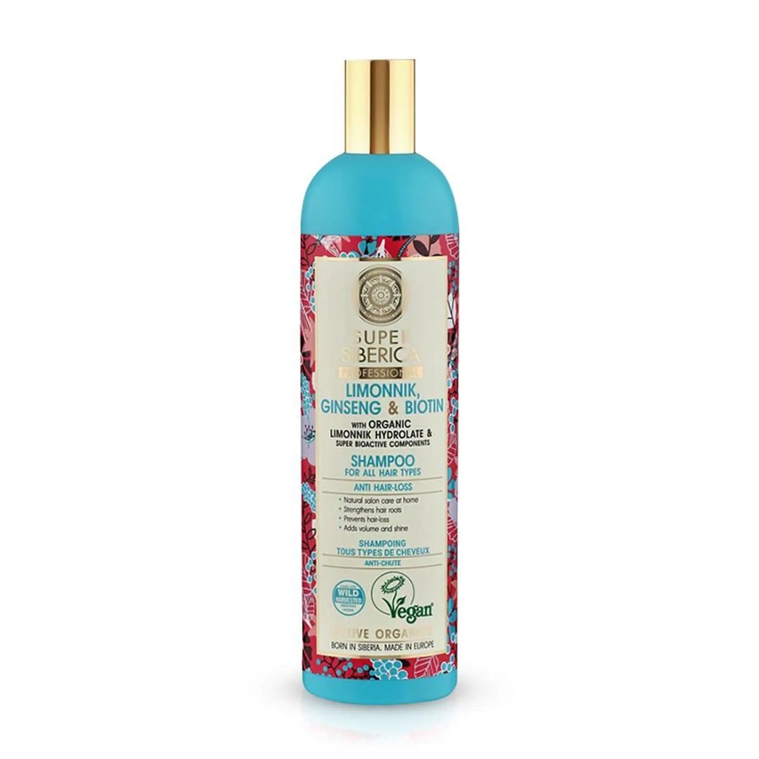 Jag Couture London - New York Natura Siberica Schizandra Ginseng y Biotina Champu Profesional 400ml