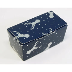 Jag Couture London - New York Navy with silver stag design 2 choc box