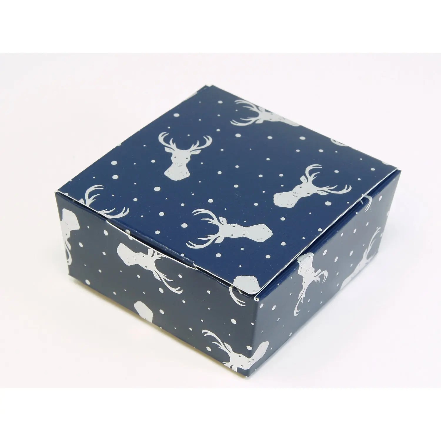 Jag Couture London - New York Navy with silver stag design 4 choc box
