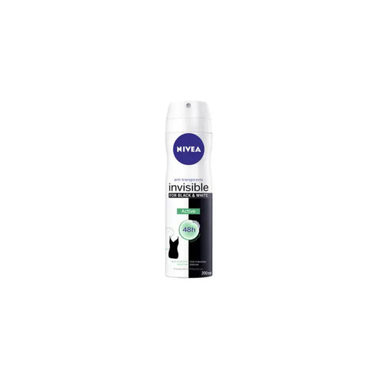Nivea Black &amp; White Active Deodorant Spray 200ml Jag Couture London - New York