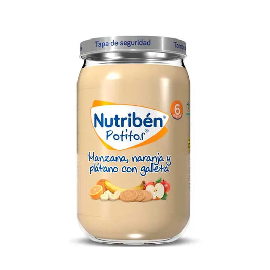 Nutribén Apple, Orange, Banana, Banana and Biscuits Potito 235g Jag Couture London - New York