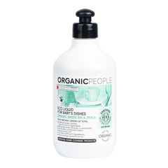 Organic People Organic Green Tea y Peach Eco Liquid For Baby's Dishes 200ml Jag Couture London - New York