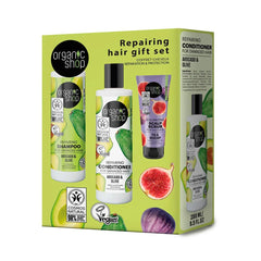 Organic Shop Aguacate Champu 280ml Aguacate Acondicionador 280ml Higo Exfoliante Corporal 75ml Jag Couture London - New York
